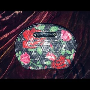 •Betsey Johnson• sequined roses mini bag